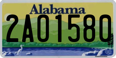 AL license plate 2AO1580