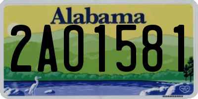AL license plate 2AO1581