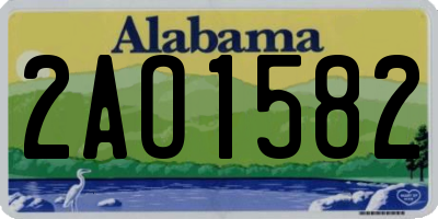 AL license plate 2AO1582