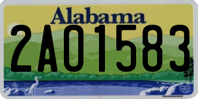 AL license plate 2AO1583