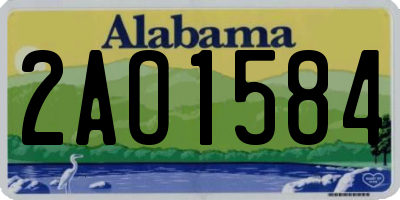 AL license plate 2AO1584