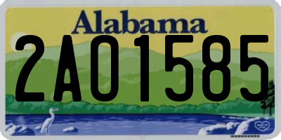 AL license plate 2AO1585