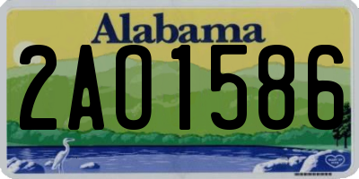 AL license plate 2AO1586