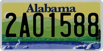 AL license plate 2AO1588