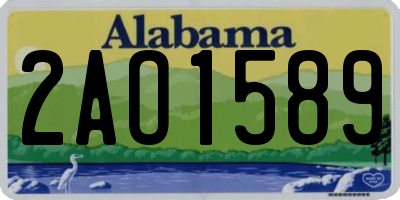 AL license plate 2AO1589