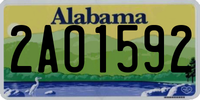 AL license plate 2AO1592