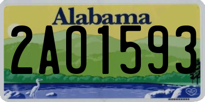 AL license plate 2AO1593