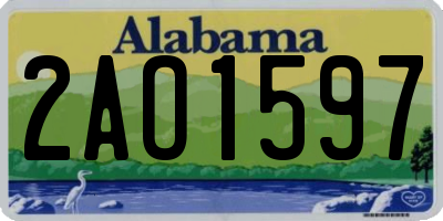 AL license plate 2AO1597