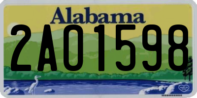 AL license plate 2AO1598