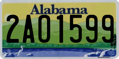 AL license plate 2AO1599