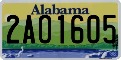 AL license plate 2AO1605
