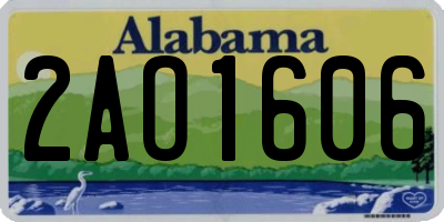 AL license plate 2AO1606