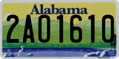AL license plate 2AO1610