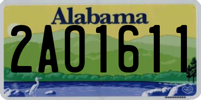 AL license plate 2AO1611