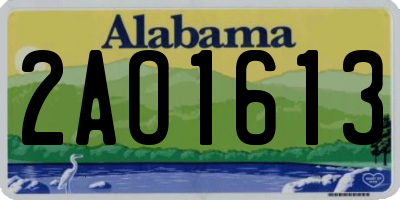 AL license plate 2AO1613