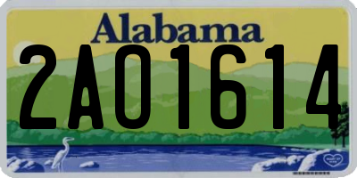 AL license plate 2AO1614