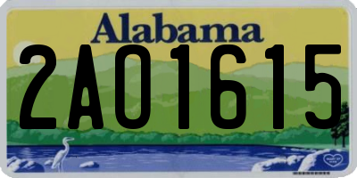 AL license plate 2AO1615