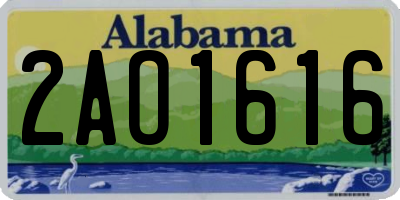 AL license plate 2AO1616