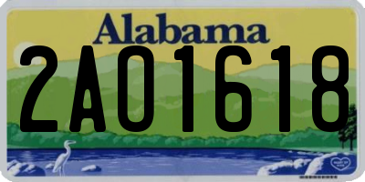 AL license plate 2AO1618