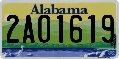 AL license plate 2AO1619