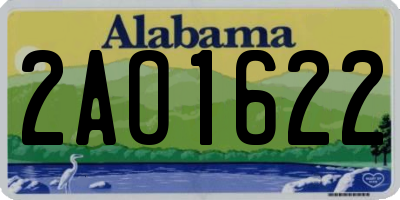 AL license plate 2AO1622