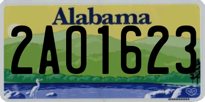 AL license plate 2AO1623
