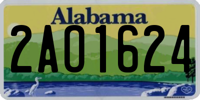 AL license plate 2AO1624