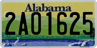AL license plate 2AO1625