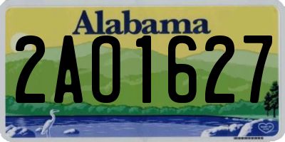 AL license plate 2AO1627