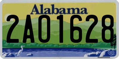 AL license plate 2AO1628