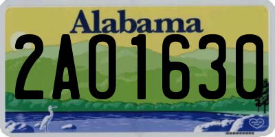 AL license plate 2AO1630
