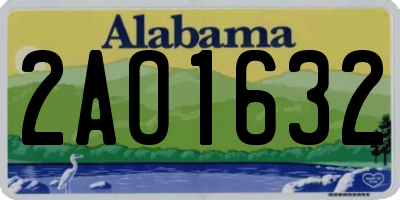 AL license plate 2AO1632