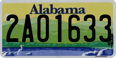 AL license plate 2AO1633