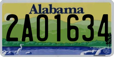 AL license plate 2AO1634
