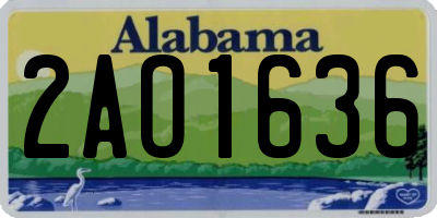 AL license plate 2AO1636