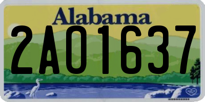 AL license plate 2AO1637