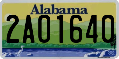 AL license plate 2AO1640
