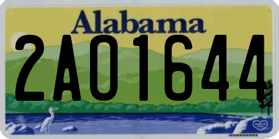 AL license plate 2AO1644