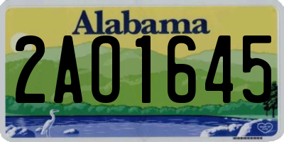 AL license plate 2AO1645