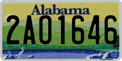 AL license plate 2AO1646