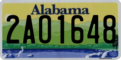AL license plate 2AO1648