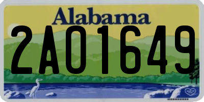 AL license plate 2AO1649