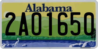 AL license plate 2AO1650