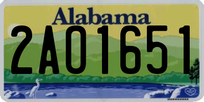 AL license plate 2AO1651