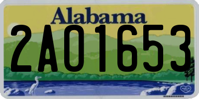 AL license plate 2AO1653