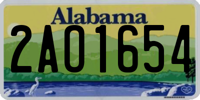 AL license plate 2AO1654
