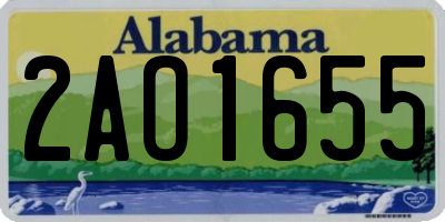 AL license plate 2AO1655