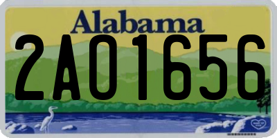 AL license plate 2AO1656