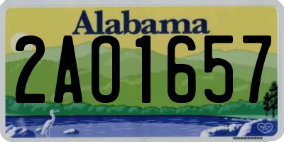 AL license plate 2AO1657