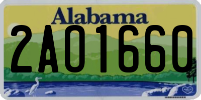 AL license plate 2AO1660